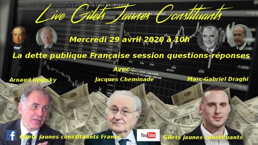 Jacques Cheminade en dialogue avec les internautes et les GJ Constituants sur la dette
