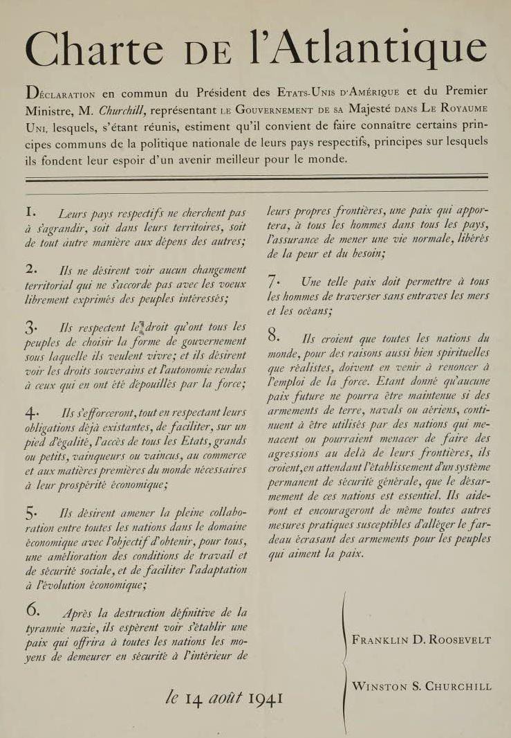 Charte De L Atlantique Texte