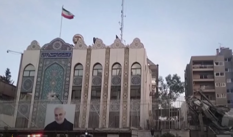 L'ambassade d'Iran à Damas (Syrie).